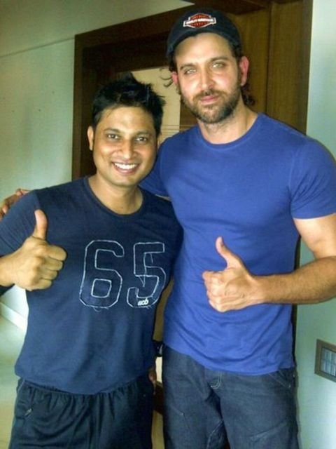 Sunil with Hrithik Roshan